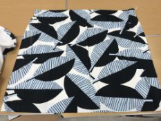 A pair of cotton mix black, white and bl