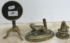 A brass figure of a 