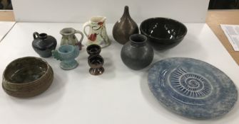 A collection of studio pottery wares inc
