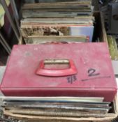 A collection of various LP records inclu