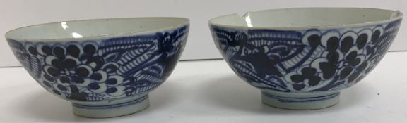 A pair of 19th Century Chinese blue and
