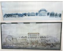 Two large modern decorative prints, both