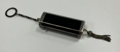 An Art Deco silver and enamelled minaudi