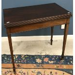 An Edwardian mahogany fold-over card tab