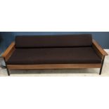 A mid 20th Century sofa / day bed in tea