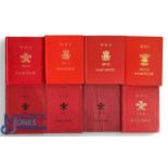 1960s-80s WRU Rugby Handbooks (8): The classic old-style mostly hardback red issues. G/VG