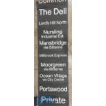 Southampton Football interest: Bus /Coach Destination Board Route Roll to include the Dell