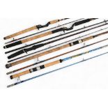 A collection of Abu spinning rods, all in good useable condition, as follows: Suecia 311 Zoom 6ft 6"