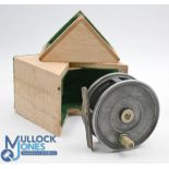 William Robertson Fishing Tackle Glasgow, alloy fly reel, 3" spool with spindle tensioner, white