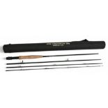 DSE Precision 9' 4 piece carbon travel fly rod, #5/6, plastic wrap cork handle, fly keeper ring,