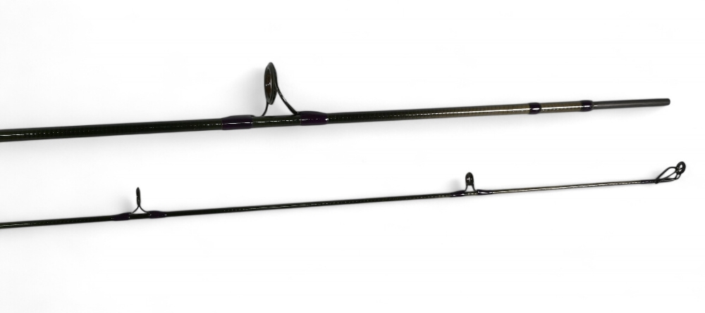 Scarce Hardy Favourite Graphite spinning rod, 7' 2 piece, purple whipped lined guides, cork handle - Image 3 of 3