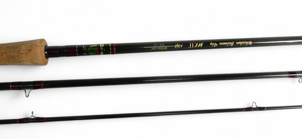 Daiwa Whisker Salmon Fly Mk 2, 13' 3 piece rod, made in Scotland with Thistle logo, #8/10, lined - Image 2 of 4