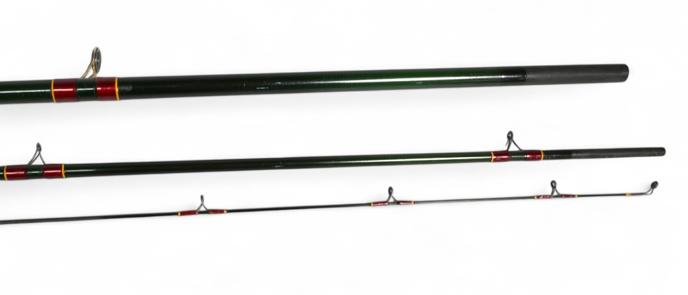 Shakespeare Boron Mach 2, 13' 3 piece float rod, lined guides, whipped burgundy, tipped gold, - Image 3 of 3