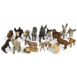 Ceramic Donkey Collection various examples and sizes some by Coopercraft, and Leonardo (box)