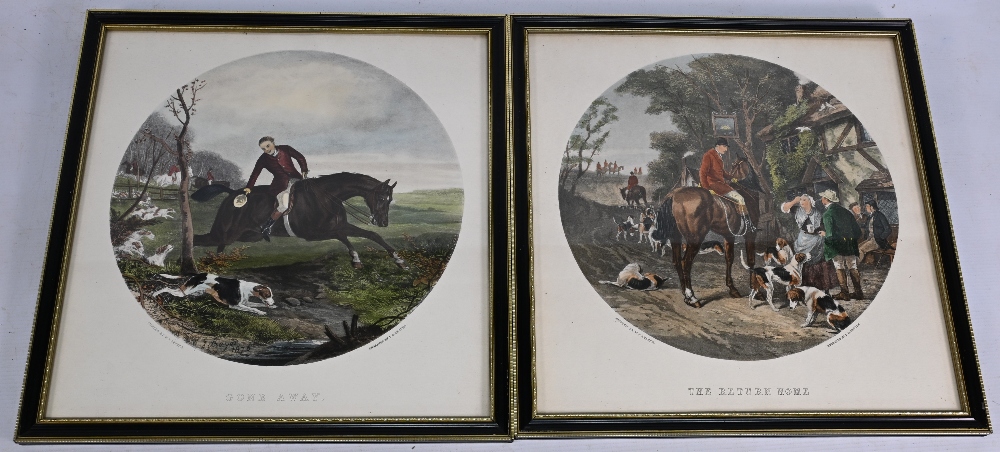 Set of 6 Hunting Prints by W J Shayer, engraved by E G Hester featuring Run to Earth, A Flying Leap, - Image 2 of 2