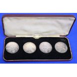 Victoria Double Florin Specimen Set For the years 1886, 1887, 1889, 1890 housed in the original