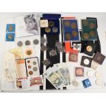 Selection of British Coins and Medallions to include Festival of Britian, 1999 Diana Memorial £5,