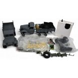 Remote Control Military Lorries Kits Lot comprises of 2 Part Built examples both with controllers
