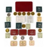 Selection of Isle of Man Medallions to include Millenium Cupro Nickel set of Crowns, 3 Proof