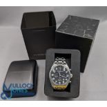 Emporio Armani Men's Watch stainless steel and strap with black face and dials, comes in original