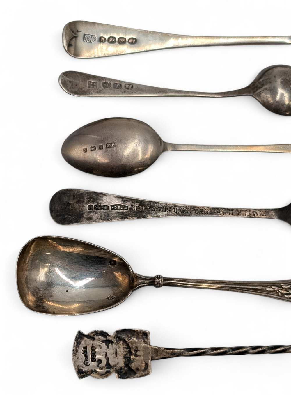 Georgian - Modern Silver Spoon Collection to include a Georgian 1831 spoon 13cm long, Georgian cruet - Image 2 of 2