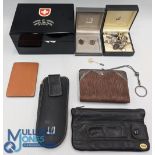 Selection of Cufflinks: Dunhill circular gold plated in original box, quantity of other Cufflinks,
