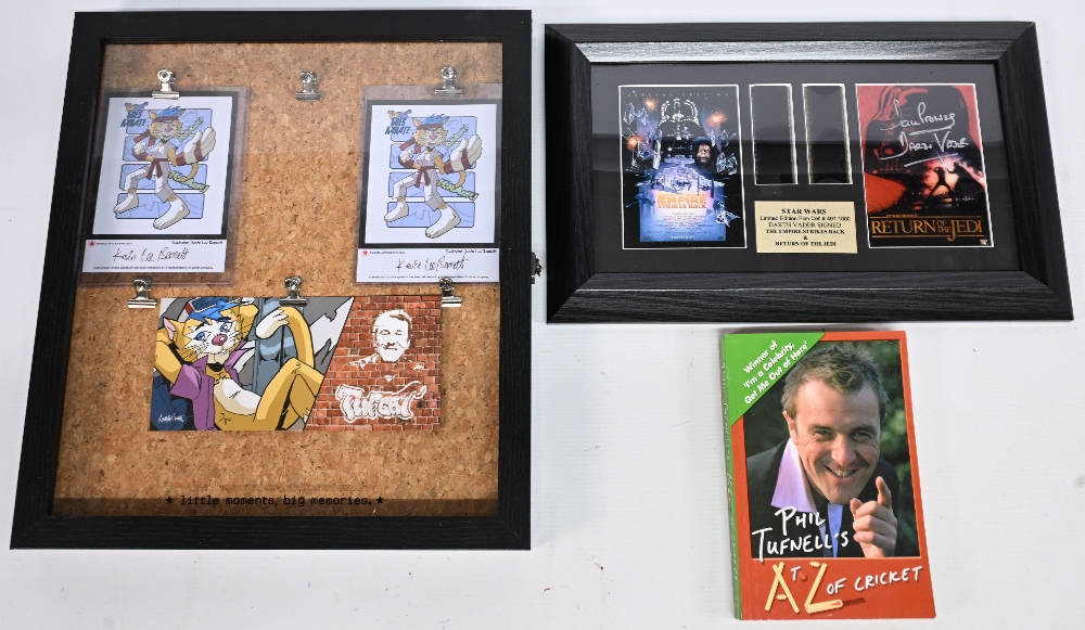 Star Wars signed Film Cell Display by David Prowse Darth Vader limited edition 497/1000 together