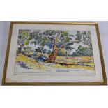 Australian Water by George Coleman Green 1920 featuring The River Bogan 1000 mile dried up in May