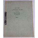 1932/1935 Oxford Luncheon Club signed Programmes, by Sir Hugh Allen, Sir Ronald Storrs, Lord