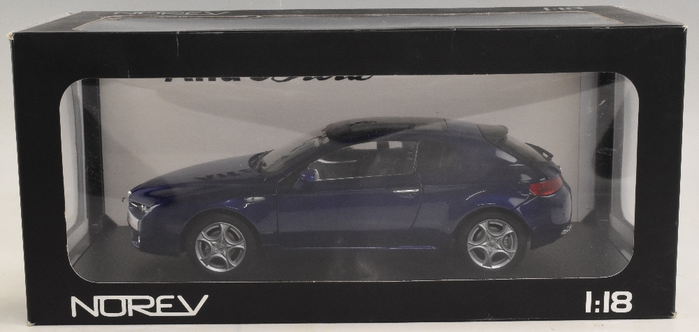 Norev Alfa Romeo Brera 1/18 Scale Miniature Car Y0953, Blue example in original display case with - Image 2 of 2