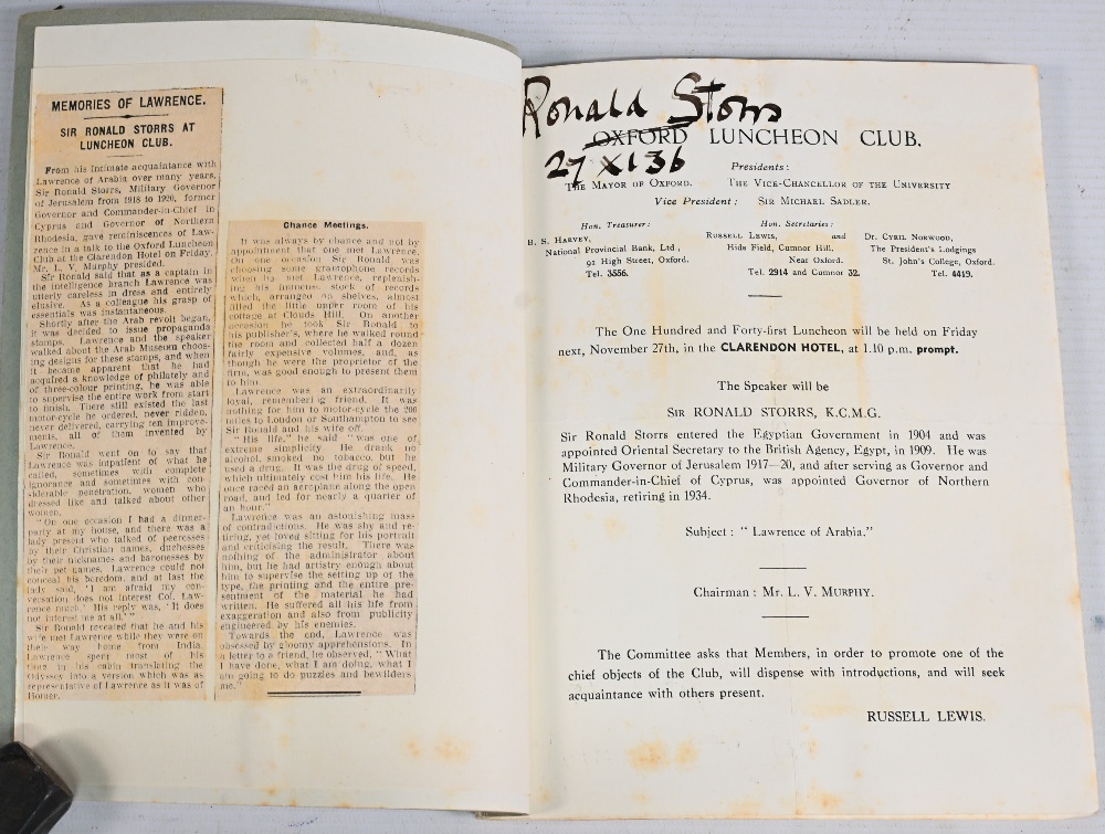 1932/1935 Oxford Luncheon Club signed Programmes, by Sir Hugh Allen, Sir Ronald Storrs, Lord - Image 2 of 3