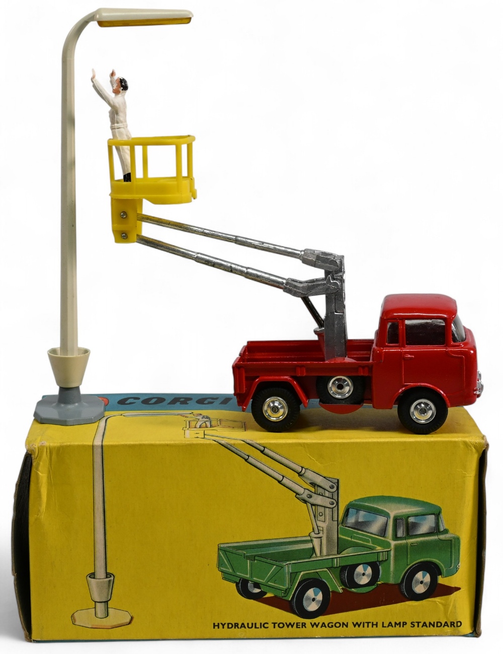 Corgi Toys Gift Set No.14 Hydraulic Tower Wagon. Workman and Lamp Boxed