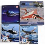 Selection of Diecast Airplanes to include 72 Aviation Hawker Sea Hawk FGA. 6, Westland Gazelle AH. 1