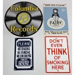 Retro Enamel Signs, Fairy Soap you have a little Fairy in your Home 25 x 18cm, Please No Singing