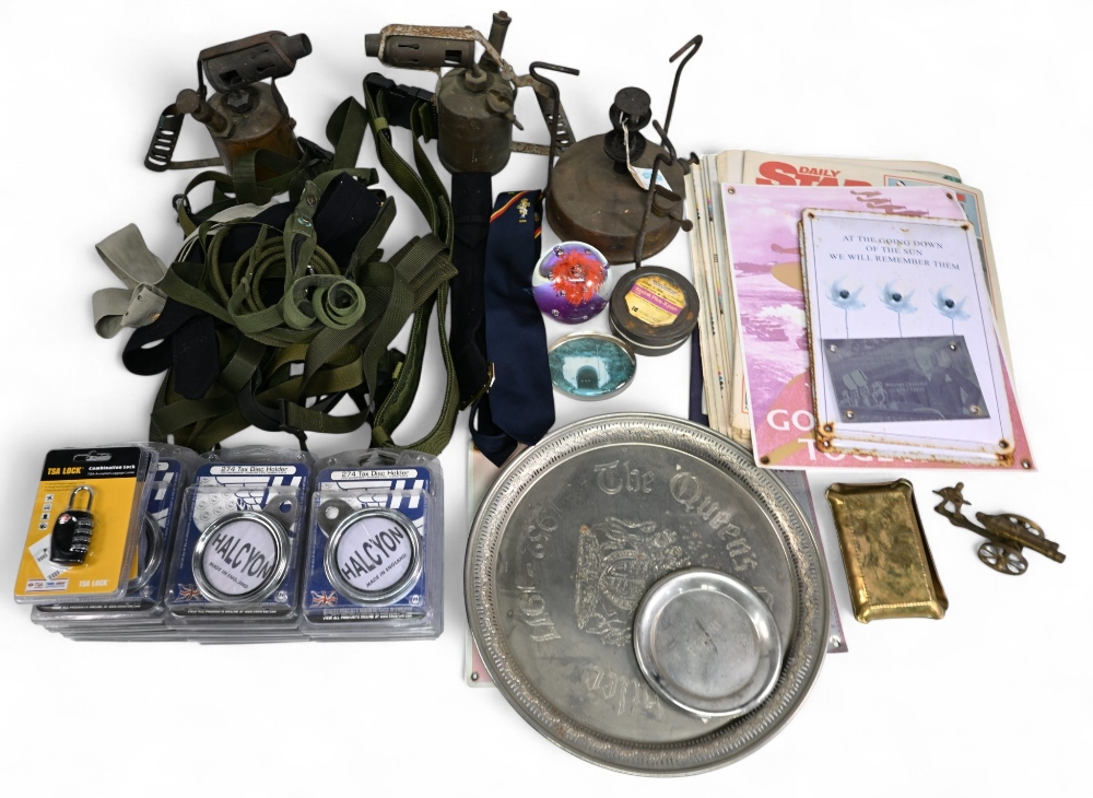 Large mixed lot of miscellaneous items Blow Lamps, Ladies Dress Bags, Quantity of Buttons, Edwardian - Image 2 of 2