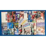 1998/99 Manchester Utd Treble Season complete league away programme collection to include Arsenal (+