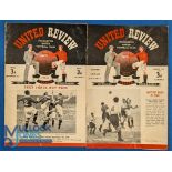 1950/51 Manchester Utd v Chelsea Div. 1 home match programme, v Charlton Athletic Div. 1 home
