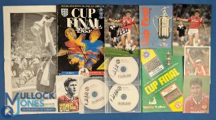 Norman Whiteside Signed Photographs, Poster, Cup Final Programmes, a Fearless DVD - good selection