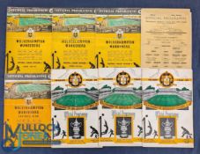 Wolverhampton Wanderers reserve home Football Programmes 1949-50 x3 (covers loose one missing page),
