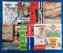 Selection of big match programmes 1956 England v Denmark World Cup qualifier at Wolverhampton,