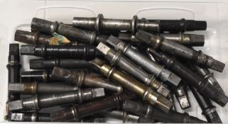Selection Vintage of Bicycle Bottom Bracket Spindles various makes Campagnolo, Shimano and others
