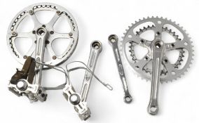 Stronglight Crank Chain Wheels to include Single 49 ring with Pedals together with double ring 48/36