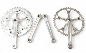 Pair of Campagnolo Crank Sets Chain Wheel complete with 53 /42 rings together with another single 52