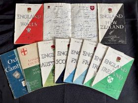 1950s England Home Multi-Signed Rugby Programmes (11): v Wales 1954 (1st Eng 5 Nations mag-style)