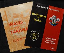 1969 Wales in NZ Rugby Programmes (2): The issues from Taranaki and Wellington over 55 years ago.