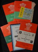 1957-59 Wales and Ireland and Other Special Rugby Programmes (5): At Cardiff 1957 and 59, and also v