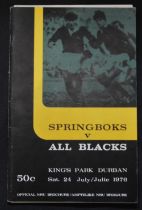 1976 in S Africa, 1st Test v New Zealand Rugby Programme: Super, packed 64pp A5 Durban issue, a