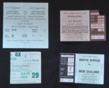 1976 in SA, Rugby Tickets v NZ All Blacks (4): Issues from the four tests, Durban, Bloemfontein,