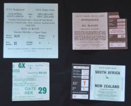 1976 in SA, Rugby Tickets v NZ All Blacks (4): Issues from the four tests, Durban, Bloemfontein,