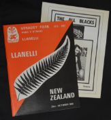 1972 New Zealand in Llanelli and UK Tour Rugby Programme etc (2): VG example indeed from the